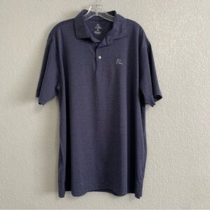 Rhoback Shirt Mens XL Golf Polo Performance Short Sleeve Navy Blue Preppy